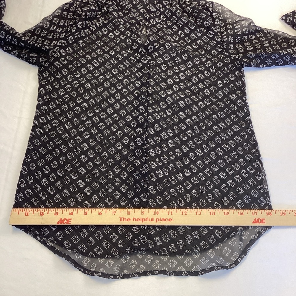 Old Navy Black and White Semi Sheer Women's Top Sz XS - Picture 7 of 12